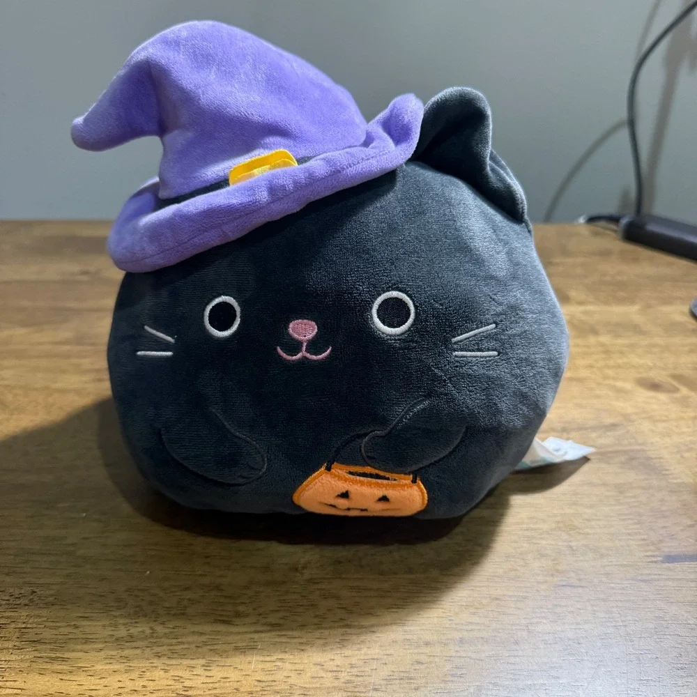 Squishmallows Calio & Calio Black Cat Pumpkin Witch Hat Flip A‎ Mallows 8